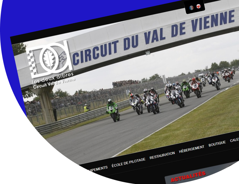 En-tête du site internet du Circuit Val de Vienne au Vigeant (86)