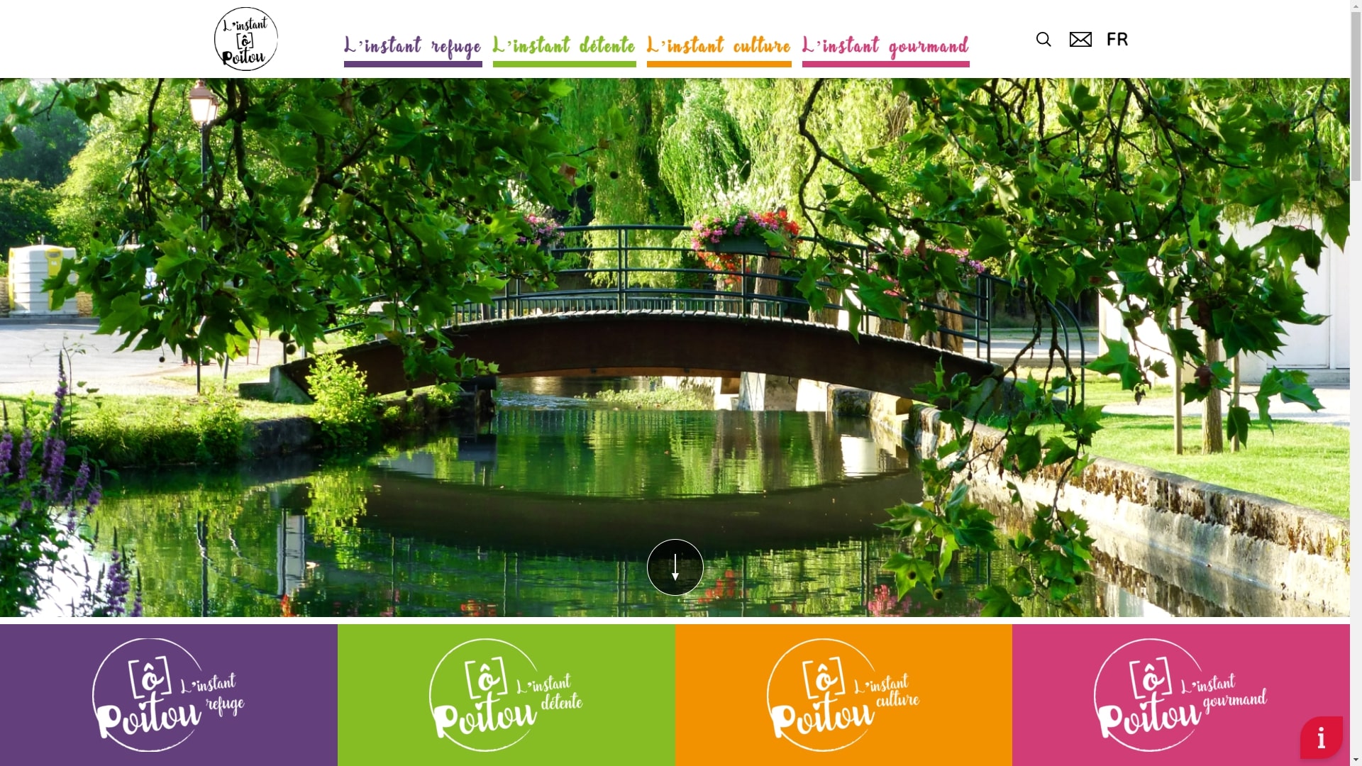 En-tête du site internet de l'Office de tourisme du Haut-Poitou