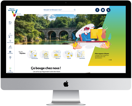 Mockup Desktop du site internet de la Communauté de communes de Vienne et Gartempe